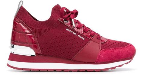 red Michael Kors tennis shoes